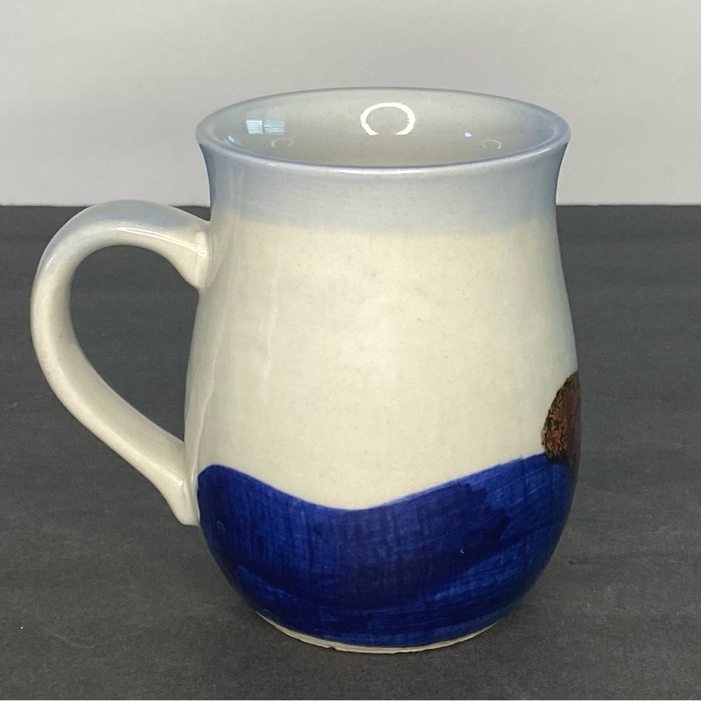 Otagiri Stoneware Coffee Mug Lighthouse Ocean Seagulls Blue Brown Gray 1… - Picture 3 of 8